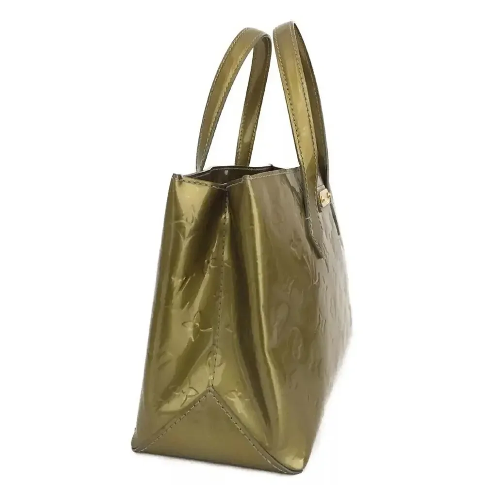 Louis Vuitton WILSHIRE PM Vernis Olive Art Deco Handbag - date code MI4059